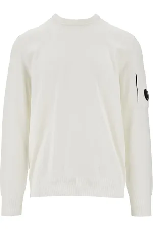 C.P. Company Sweater med rund hals og linsedetalje