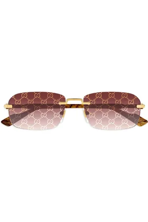 Gucci Rektangulære Brown solbriller