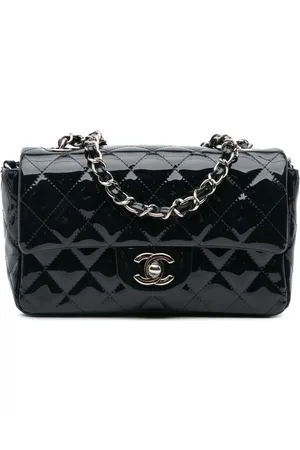 CHANEL Mini Rectangular Classic Patent Single Flap crossbody-taske fra 2014-2015