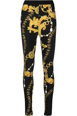 VERSACE Leggings med logobånd og kædetryk