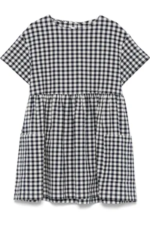 Il gufo Gingham-ternet kjole
