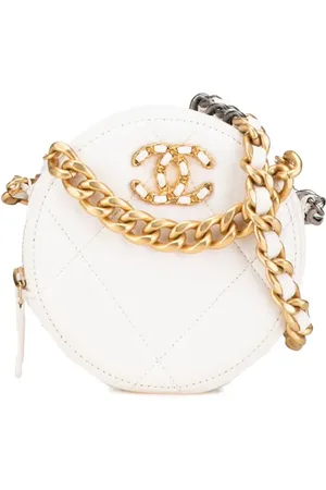 CHANEL Rund 19 satchel-clutch i lammeskind med kæde fra 2021