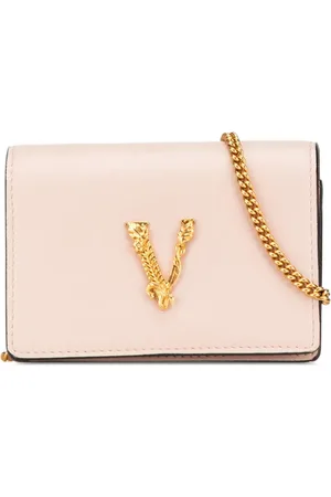 VERSACE Mini Virtus crossbody-taske i læder fra 2010-2024
