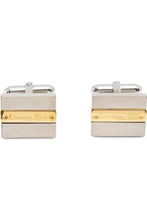 Dior Pre-owned manchetknapper med indgraveret logo fra 1980