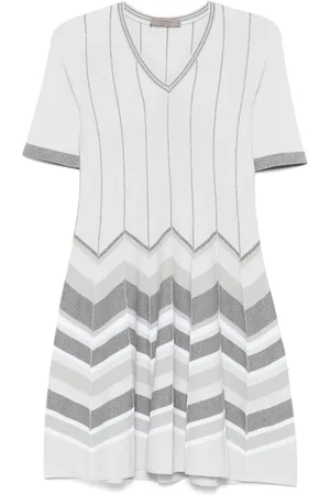 D.EXTERIOR Kort chevron-striktrøje