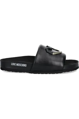 Moschino Lædersandaler med logotryk