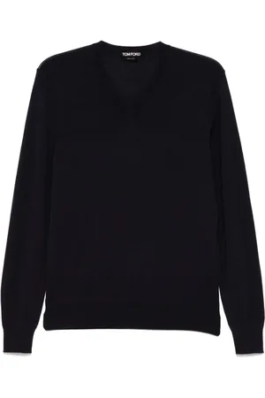 Tom Ford Strikket T-shirt med V-hals