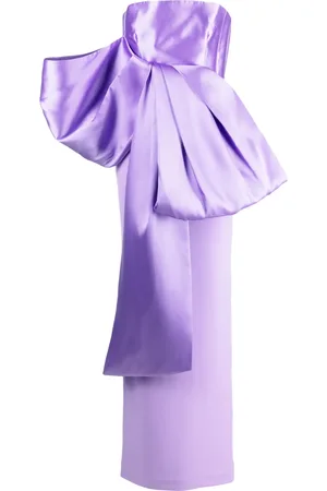 Solace Maeve kjole i crepe med oversize sløjfe