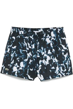 Lacoste Badeshorts med abstrakt tryk