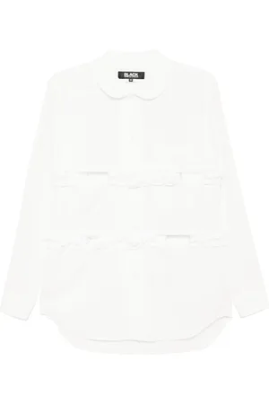 Comme des Garçons Peter Pan-skjorte med flæser