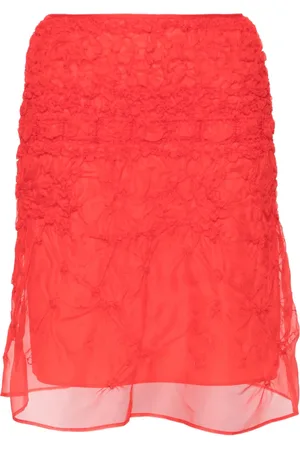 Cecilie Bahnsen Vida smocked organza-nederdel