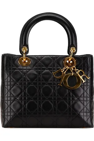 Dior Medium Cannage Lady Dior satchel-taske i lammeskind fra 1997