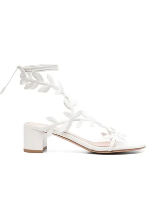 Gianvito Rossi 50 mm sandaler med bladdetalje