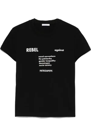 Patrizia Pepe T-shirt med hævet tekst