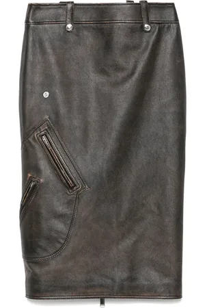 Alexander McQueen Pencil-nederdel i læder