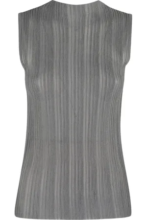SEMICOUTURE Ribbet top uden ærmer