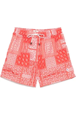 LUIGI BORRELLI NAPOLI Badeshorts med patchwork-tryk