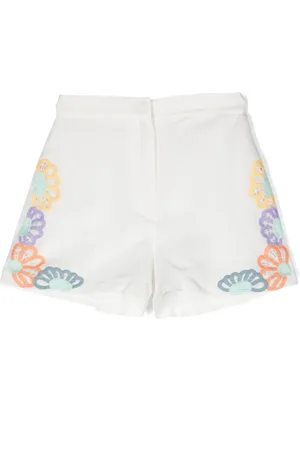 Stella McCartney Shorts med blomstret broderi