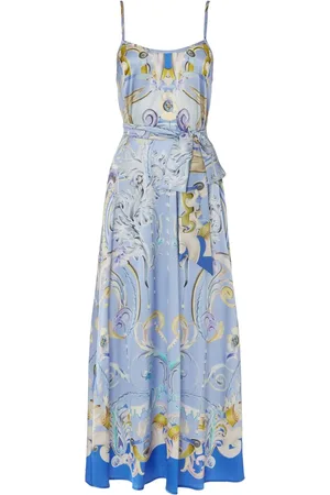 TEMPERLEY LONDON Slip-kjole med Carline-tryk
