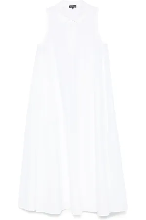 Emporio Armani Poplin-kjole med lang pasform