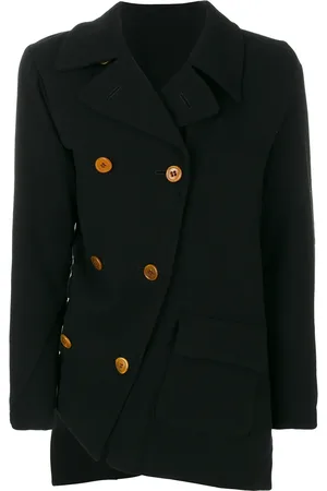 Comme des Garçons Kort asymmetrisk peacoat