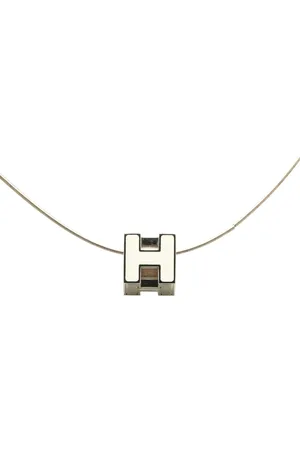 Hermès Palladiumbelagt Cage dH Cube halskæde fra 2000-2024