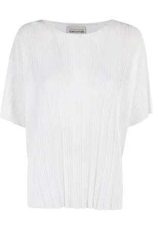 SEMICOUTURE Plisseret kortærmet bluse