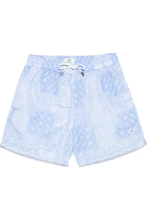 LUIGI BORRELLI NAPOLI Badeshorts med patchwork-tryk