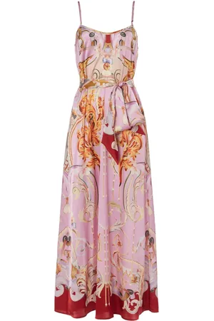 TEMPERLEY LONDON Slip-kjole med Carline-tryk