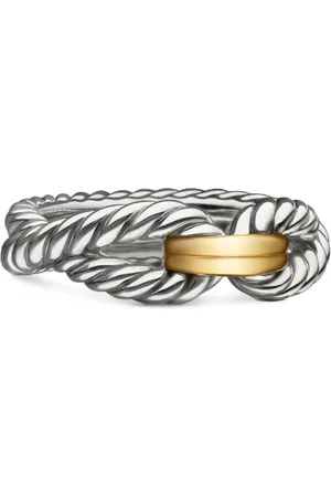 David Yurman Cable Loop ring i 18 karat guld og sterlingsølv (7 mm)