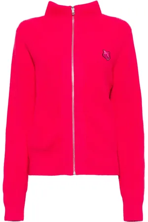 Maison Kitsuné Ribbet cardigan med rævehoved-mærke og lynlås