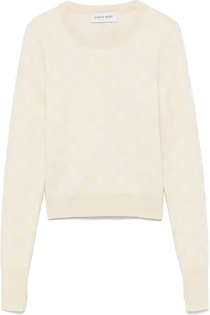 Marine Serre Sweater med måne-jacquard