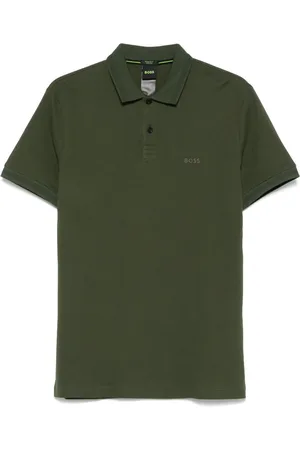 HUGO BOSS Polo med stribet kant