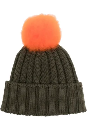 Woolrich Ribstrikket hue med pompon