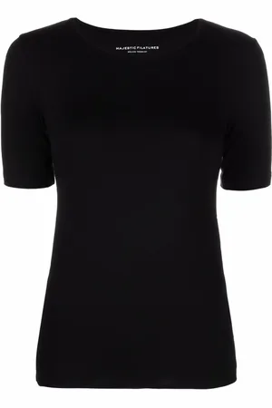 Majestic Kortærmet T-shirt med rund hals
