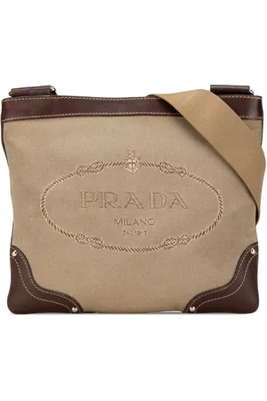 Prada Canapa crossbody-taske i kanvas med logo fra 2000-2024