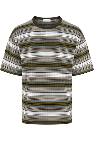 Salvatore Ferragamo Stribet T-shirt med korte ærmer