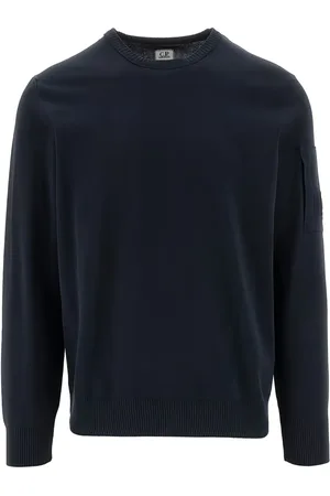 C.P. Company Sweater med rund hals og lomme på ærmet