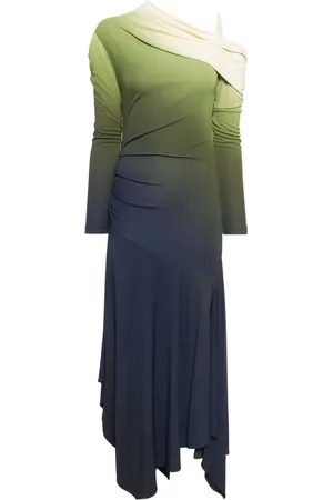 MONSE Ombré jerseykjole med off-shoulder-snit