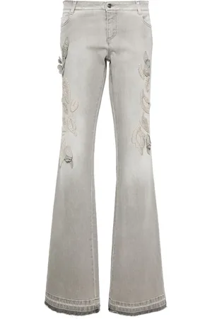 ERMANNO SCERVINO Jeans med bootcut-snit og broderi