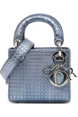 Dior Lille metallisk lakeret Microcannage Lady Dior satchel-taske fra 2015