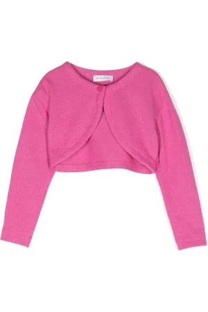 MONNALISA Cropped cardigan i intarsiastrik