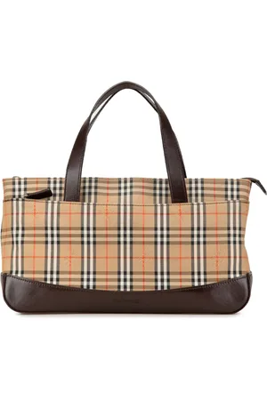 Burberry Haymarket-ternet tote-taske i kanvas fra det 20. århundrede