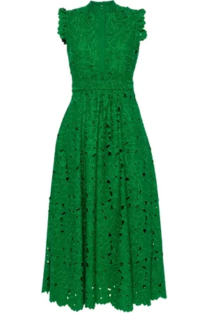 Erdem Mellemlang kjole med svaj og broderie-anglaise