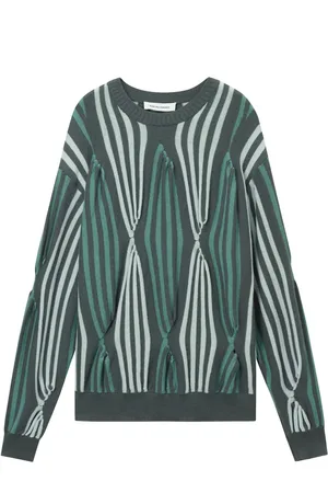 Kiko Kostadinov Intarsiastrikket sweater med striber