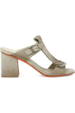 santoni 65 mm Dua sandaler med blokhæl og frynsedetalje