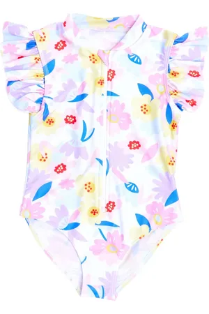 SOLISWIM KIDS Badedragt med blomstertryk