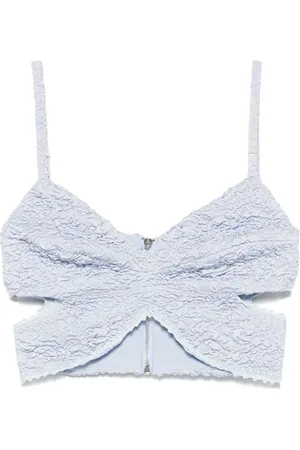 PATBO Top i papillon-jacquard med sommerfugl