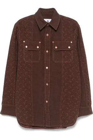 Marine Serre Skjorte med måne-jacquard