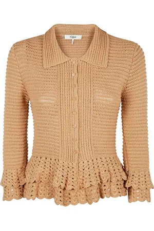 Chloé Hæklet-strikket cardigan